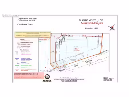 grand terrain constructible et viabilisé de 686 m² – pajay (38260)