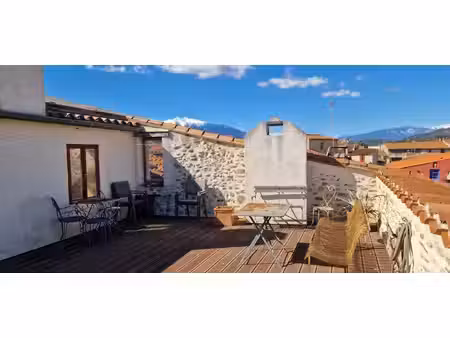 ille sur tet - maison de village 231m2 avec garage et 2 terr