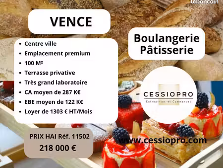 boulangerie 100 m² vence