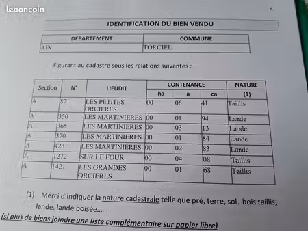 terrain pour bois