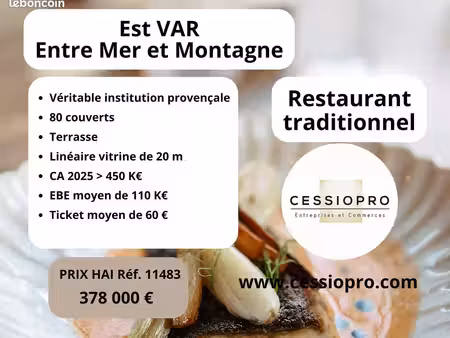 restaurant 90 m² seillans