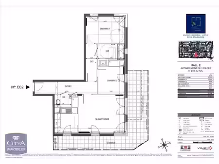 appartement à louer 3 pièces 69.59 m² - rueil-malmaison (92) - 1 531€