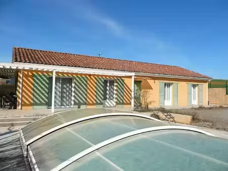 une maison moderne plain pied avec piscine et dépendances. - monteils