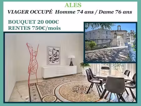 vente viager 110 m² à ales (30100)  20 000 €