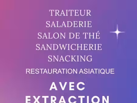 75011 paris : salon de the  snack  bar à chicha  restaurant  52 m² - extraction - possible