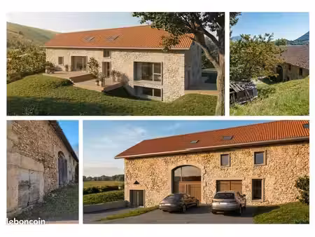 opportunité rare : grange de 420 m² avec permis validé – montaud 160 000