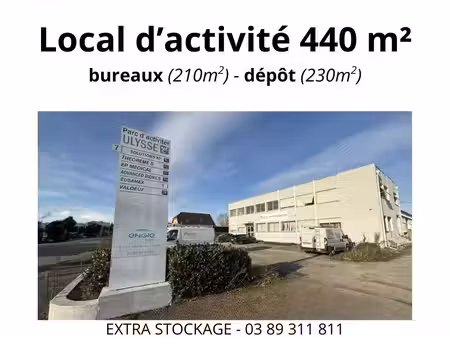 local 440 m² avec bureaux et dépôt à mulhouse illzach