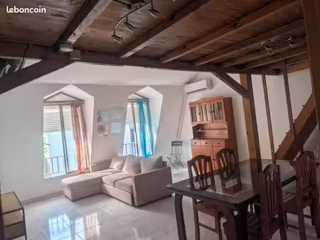 grand studio meublé de 45 m² + mezzanine de 10 m² | parking sécurisé