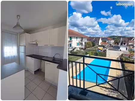 appartement 63 m² — 2 chambres  balcon  piscine et 2 parkings