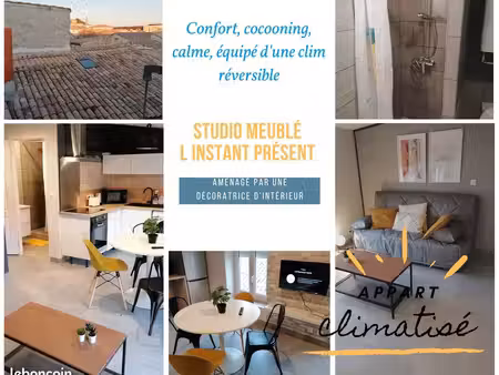 ◊ studio meublé 27 m² – “live in the moment” – hyper-centre montélimar – tout compris