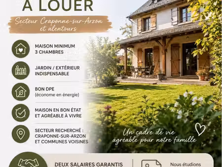 cherche maison à louer