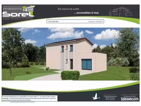 maison 113.73 m² avec terrain à millery (69)