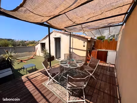 maison meublée avec garage et terrasse