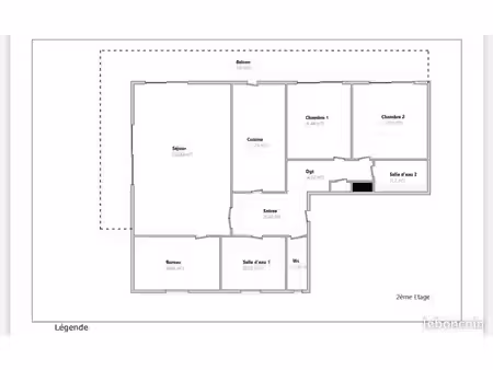 à louer 2 chambres + dressing ou bureau