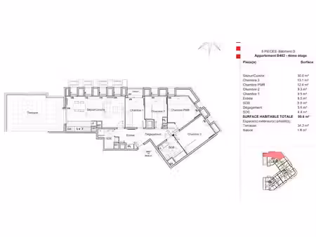 location appartement 5 pièces 99 m² à sucy-en-brie (94370)  1 803 €