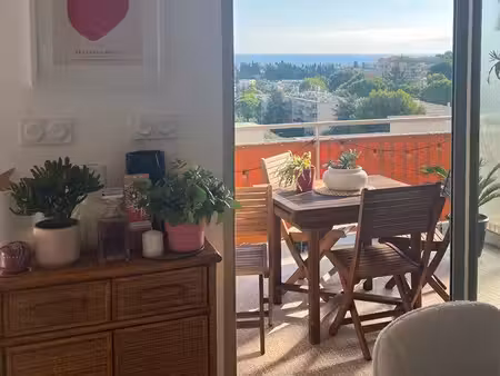 appartement t3 antibes vue mer et montagnes traversant