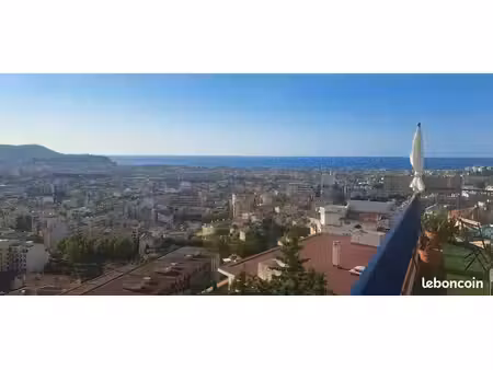 appartement 3-4 pièces traversant vue panoramique mer et collines