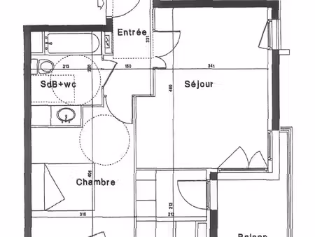appartement 2 pièces avec terrasse 43 3m² - résidence les terrasses du bois d'auteuil