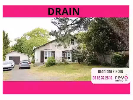 vente maison 5 pièces 90 m² à drain (49530)  189 000 €