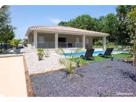 villa meublée avec piscine – 3 chambres + bureau – saint-hilaire-de-brethmas