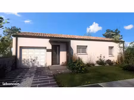 projet de construction d'une maison 3 chambres de 90 m² sur un terrain à bâtir de 315 m2 à