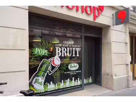 location boutique avec pas de porte vitré