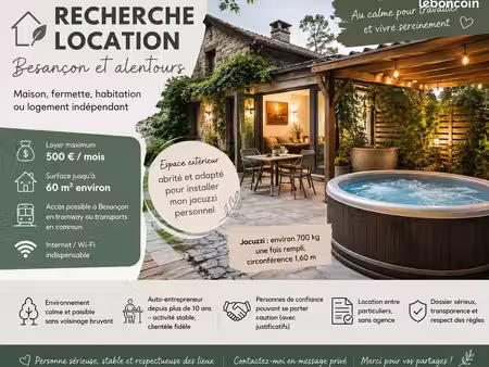 cherche location à besançon ou limitrophe