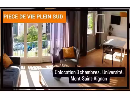location meublée appartement 5 pièces 71 m² à mont-saint-aignan (76130)  425 €