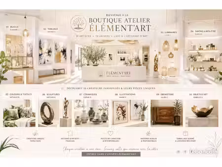 espace à louer en boutique pour artiste et artisan/créateur