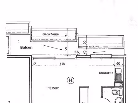 moutiers centre t1bis 24m² avec balcon