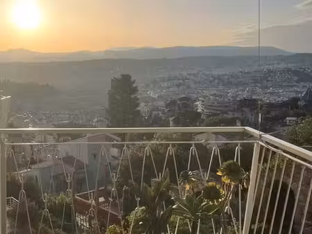 mont-boron - 2 pièces meublé 44m2 - vue exceptionnelle sur nice - parking facile