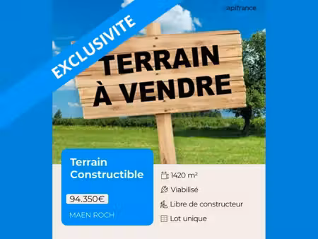 terrain 1 420 m² saint etienne en cogles