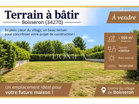 terrain 550 m² boisseron