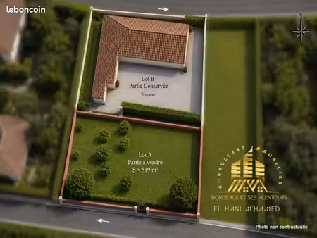 terrain 519 m² lormont