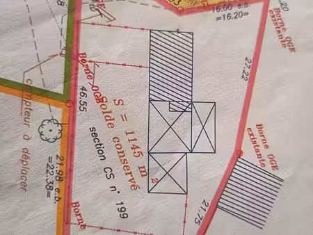 terrain constructible 1145 m2