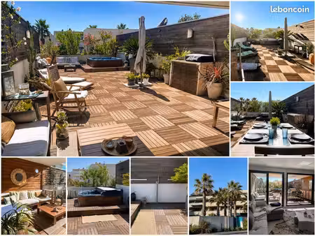 carnon plage – t3 71 m² avec 89 m² de terrasses