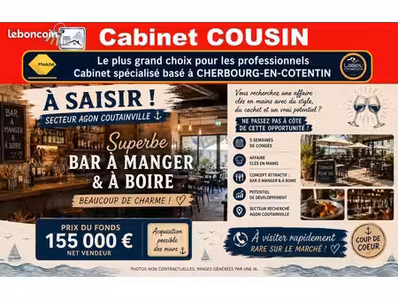 fonds de commerce bar 80 m²