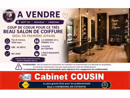 fonds de commerce coiffure 35 m²