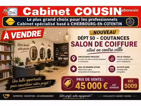 fonds de commerce coiffure coutances