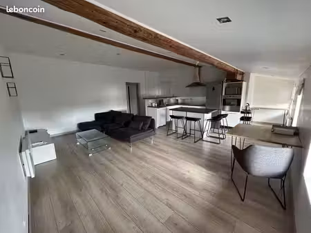 appartement t3 rénové et meublé de 80 m² avec vue sur le rhône – vérin