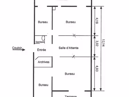 orléans - loue bureau 100m²