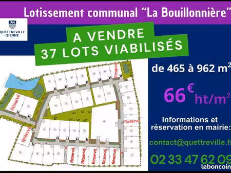 vente terrains à construire viabilisés - lotissement communal quettreville sur sienne