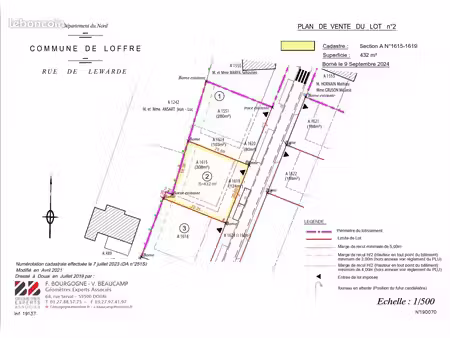 terrain 432 m² douai