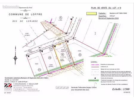 terrain 418 m² loffre