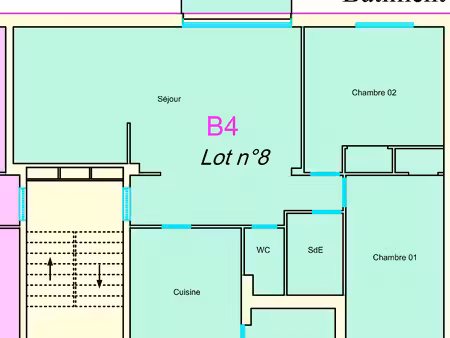 appartement 1er étage 2 chambres au coeur de bain de bretagne  fonctionnel et lumineux