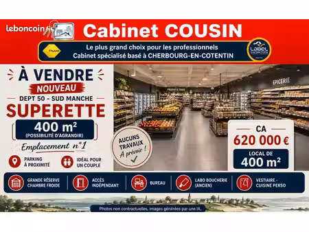 fonds de commerce épicerie 400 m²