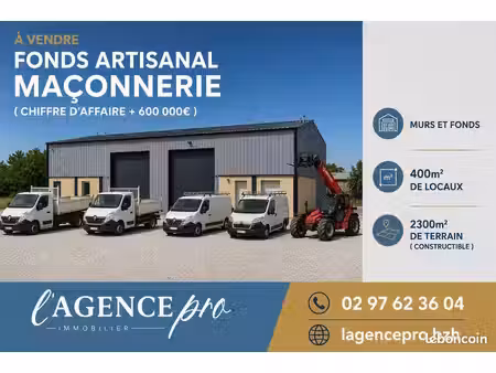 fonds de commerce 400 m² sarzeau
