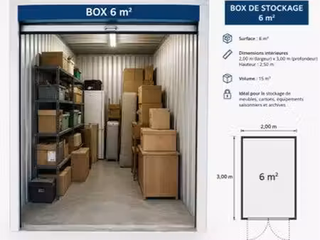 box de stockage 6 m² – sécurisé et pratique