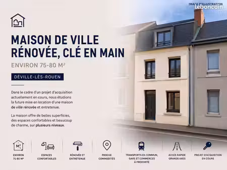 maison de ville rénovée  clé en main – env. 75 à 80 m²