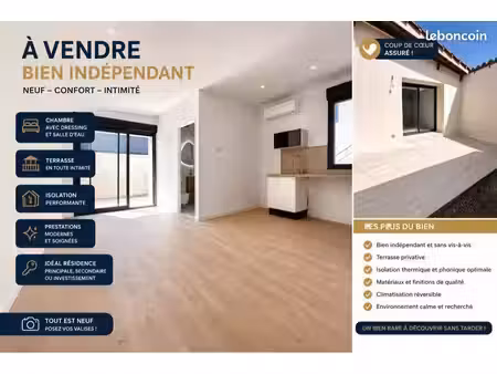 maison indépendante avec jardin et terrasse